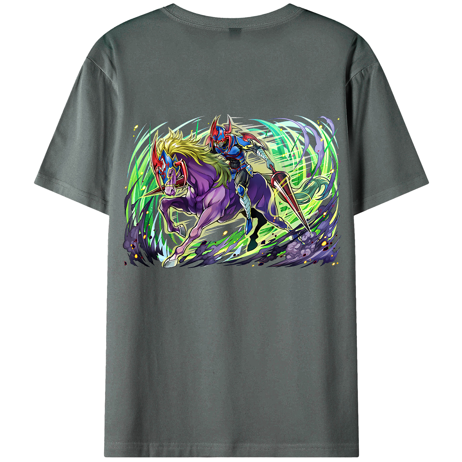 （画像用） 遊☆戯☆王 Yu-Gi-Oh! 綿100％ メンズ半袖Tシャツ（バックプリント） 通気性